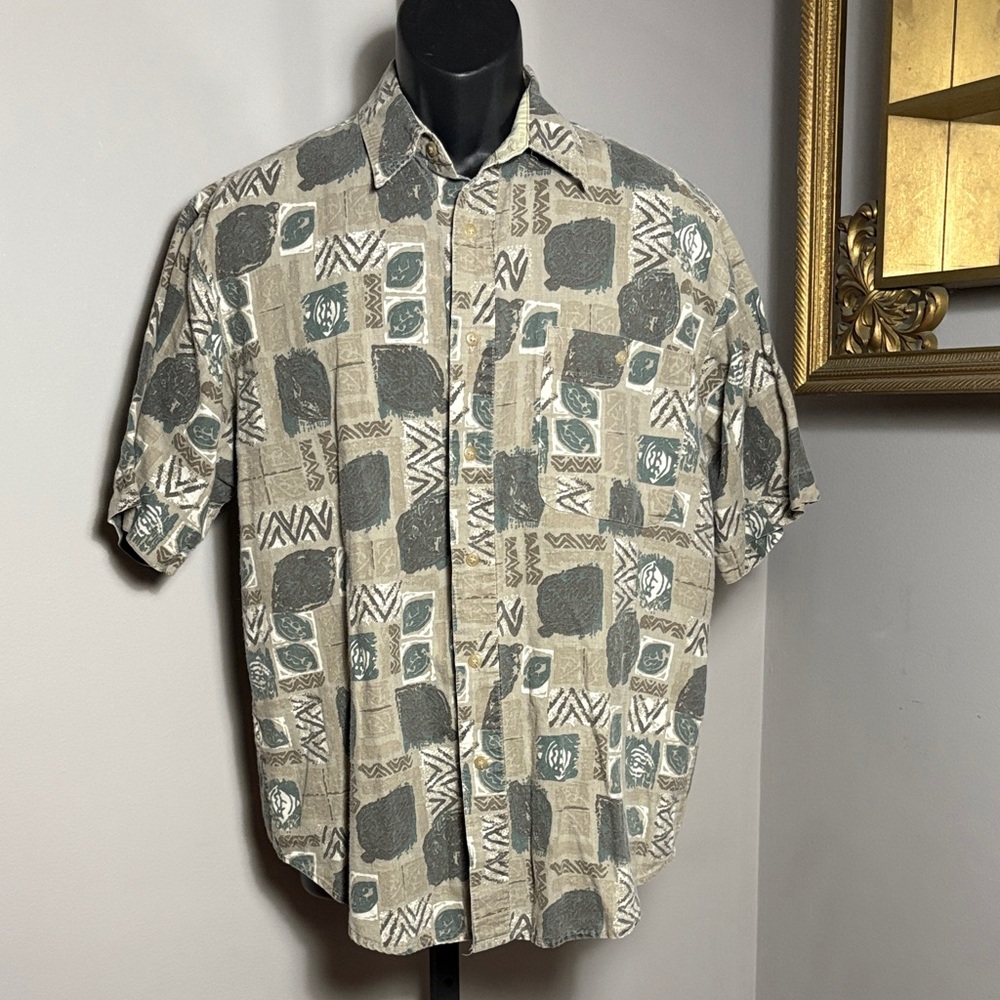 Bugle Boy VINTAGE Medium Camp Button Down Shirt